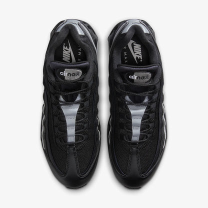 Men's Nike Air Max 95 Black Metallic Silver Shoes