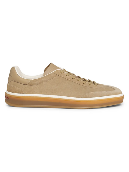 Men's Loro Piana Tennis Walk  Light Wood Smoke Sneakers