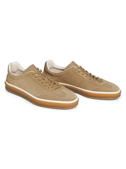 Men's Loro Piana Tennis Walk  Light Wood Smoke Sneakers