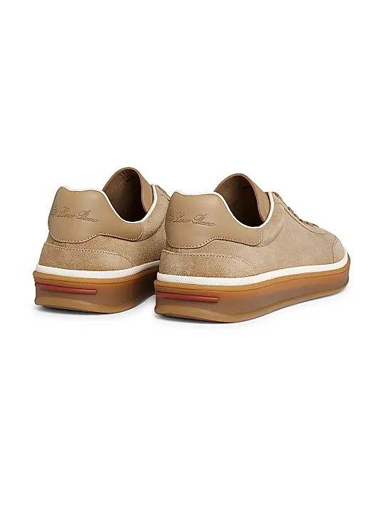 Men's Loro Piana Tennis Walk  Light Wood Smoke Sneakers