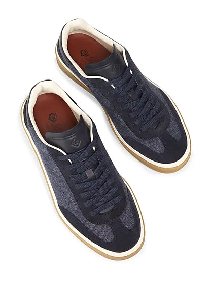 Men's Loro Piana Tennis Walk Warm Gray Sneakers