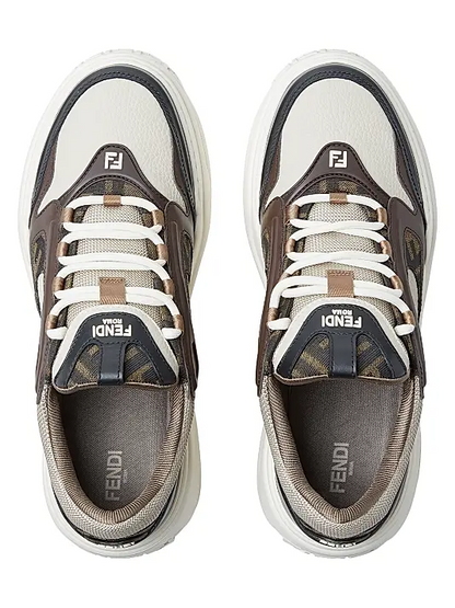 Men's Fendi Roma Match Nero Beige Sneakers