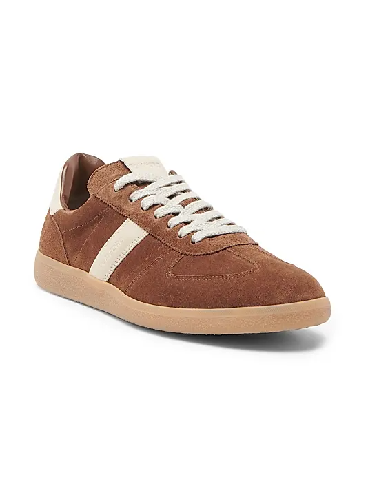 Men's Tom Ford Suede Sneakers With Panels Tobacco Amber Sneakers