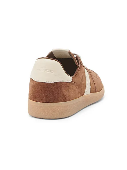 Men's Tom Ford Suede Sneakers With Panels Tobacco Amber Sneakers