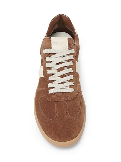 Men's Tom Ford  Archer Suede Tobacco Amber Sneakers
