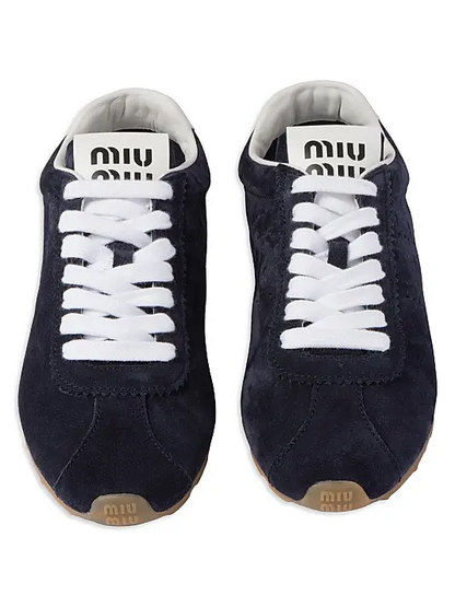 Men's Miu Miu Low Top Navy Sneaker