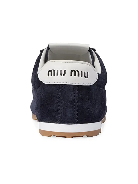 Men's Miu Miu Low Top Navy Sneaker
