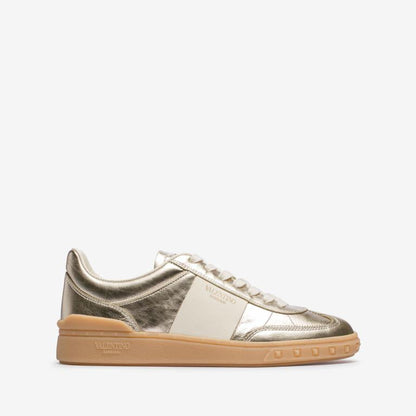 Men's Valentino Garavani Upvillage Low-Top Silver Sneakers