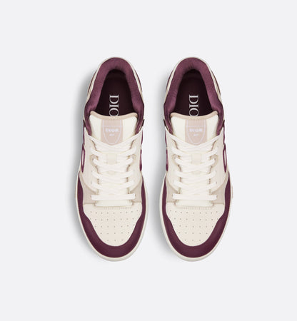 Men's Dior B57 Low-Top Burgundy Cream Sneakers