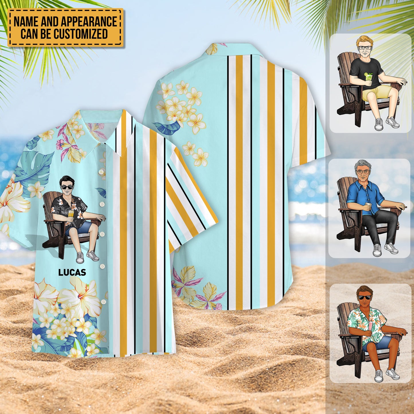 Cool Man Summer Hawaii Cool Customization - Summer Hawaiian shirt - Personalized Customized Hawaiian shirt