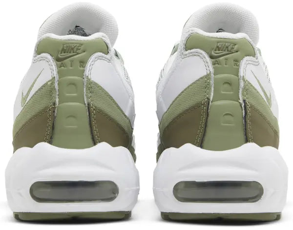 Men's  Nike Air Max 95 White Oil Green Shoes