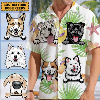 Dog Lover Dog Pet Summer Hawaii Cool Customization- Summer Hawaiian shirt - Personalized Customized Hawaiian shirt