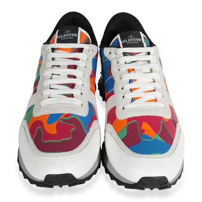 Men's Valentino Camo Rock Runners Multicolor Sneakers