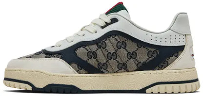 Men's Gucci Re-Web GG Canvas - Beige Ivory Blue Sneakers