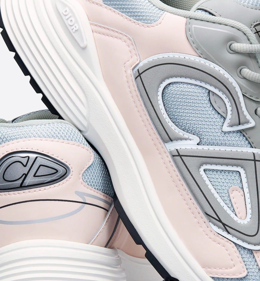 Men's Dior x Stone Island B30 Gray Pink Sneakers