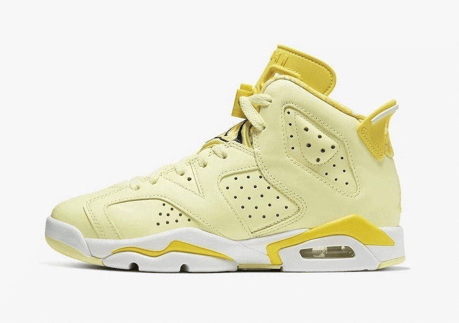 Men's Air Jordan 6 Floral Dynamic Yellow Shoes