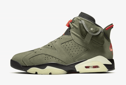 Men's Air Jordan 6 X Travis Scott Olive Shoes