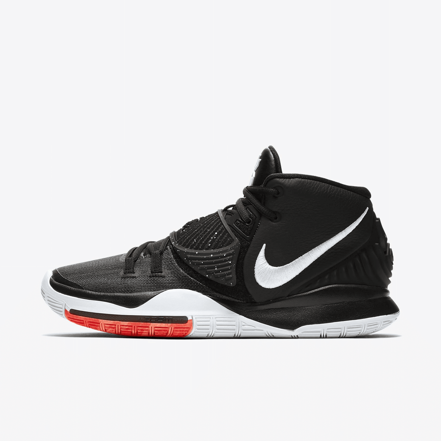 Men's Kyrie 6 Jet Black White Shoes