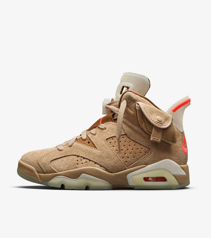 Men's Travis Scott x Air Jordan 6 British Khaki Shoes