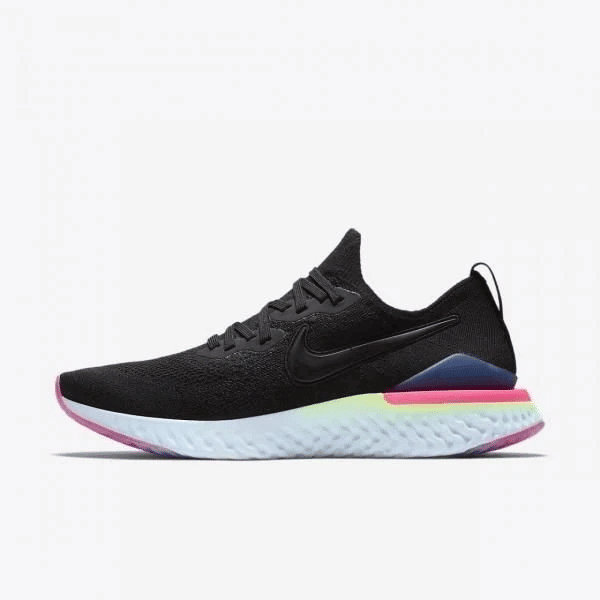 Men's Epic React Flyknit 2 Black Lime Blast Shoes