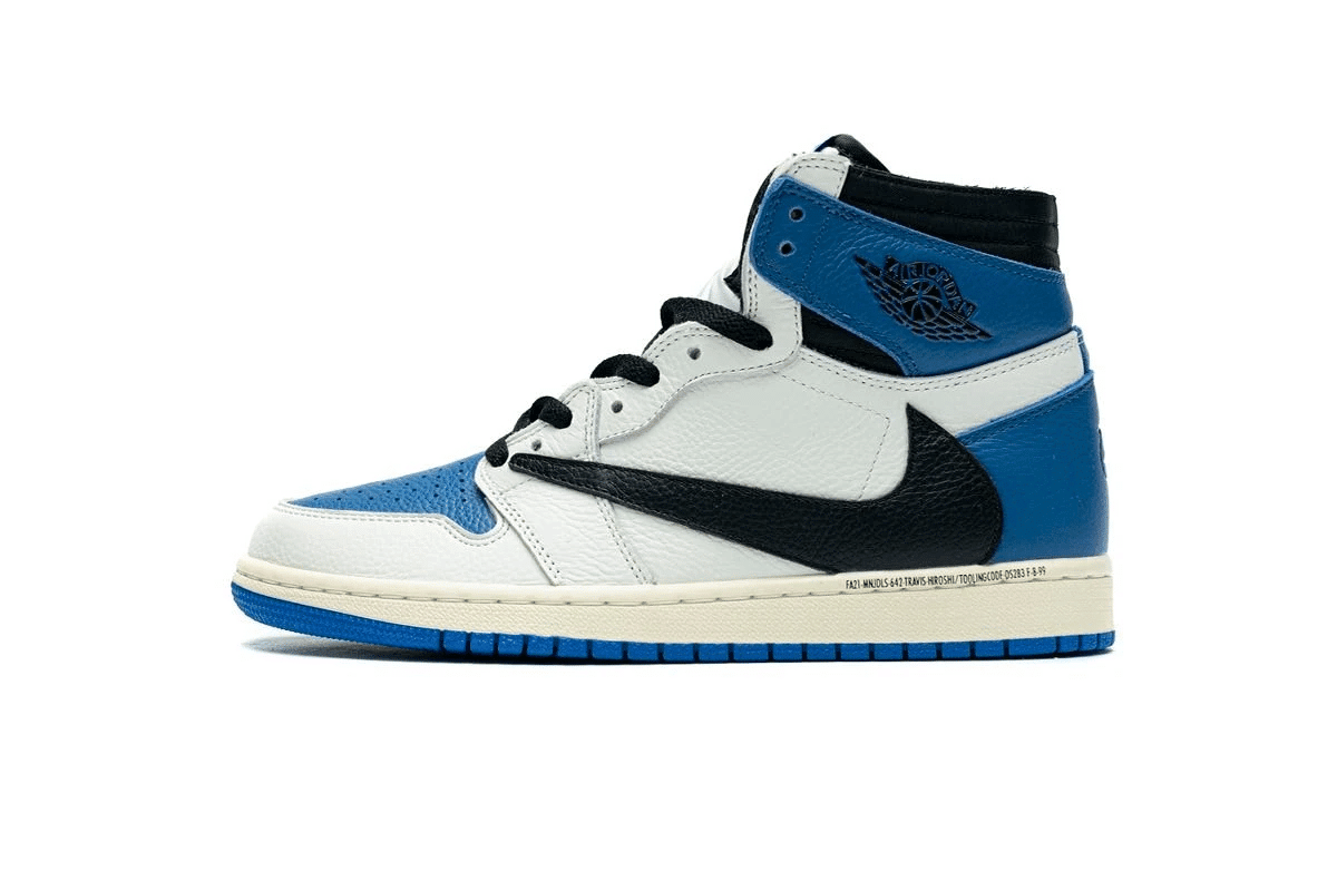Men's Fragment x Travis Scott x Air Jordan 1 High OG Military Shoes