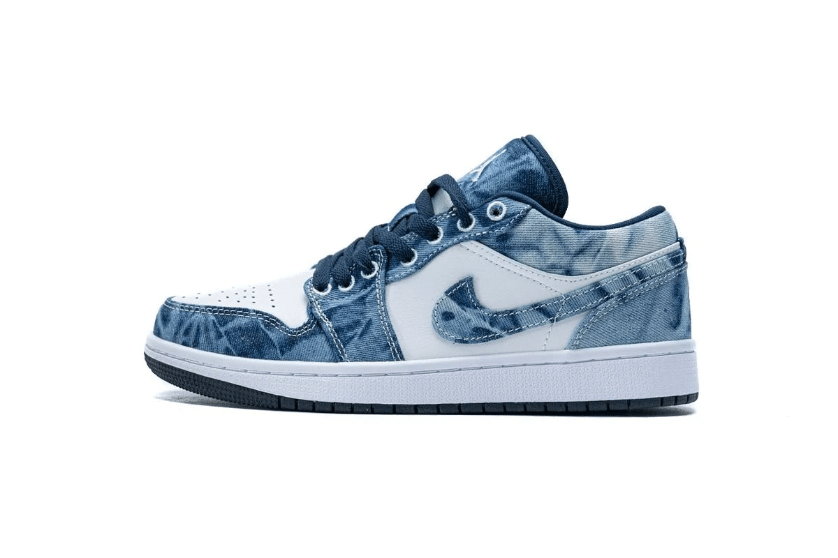 Men's Air Jordan 1 Low SE Washed Denim Shoes