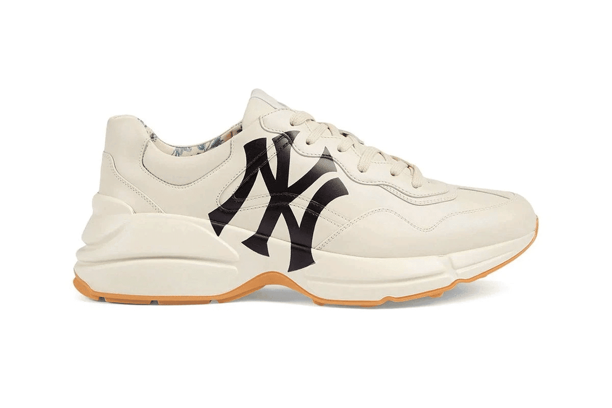 Men's Gucci Rhyton x New York Yankees NY Sneaker Shoes