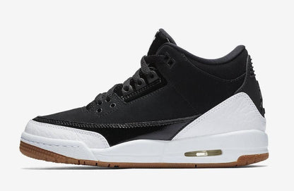 Men's Air Jordan 3 Black White Gum Shoes