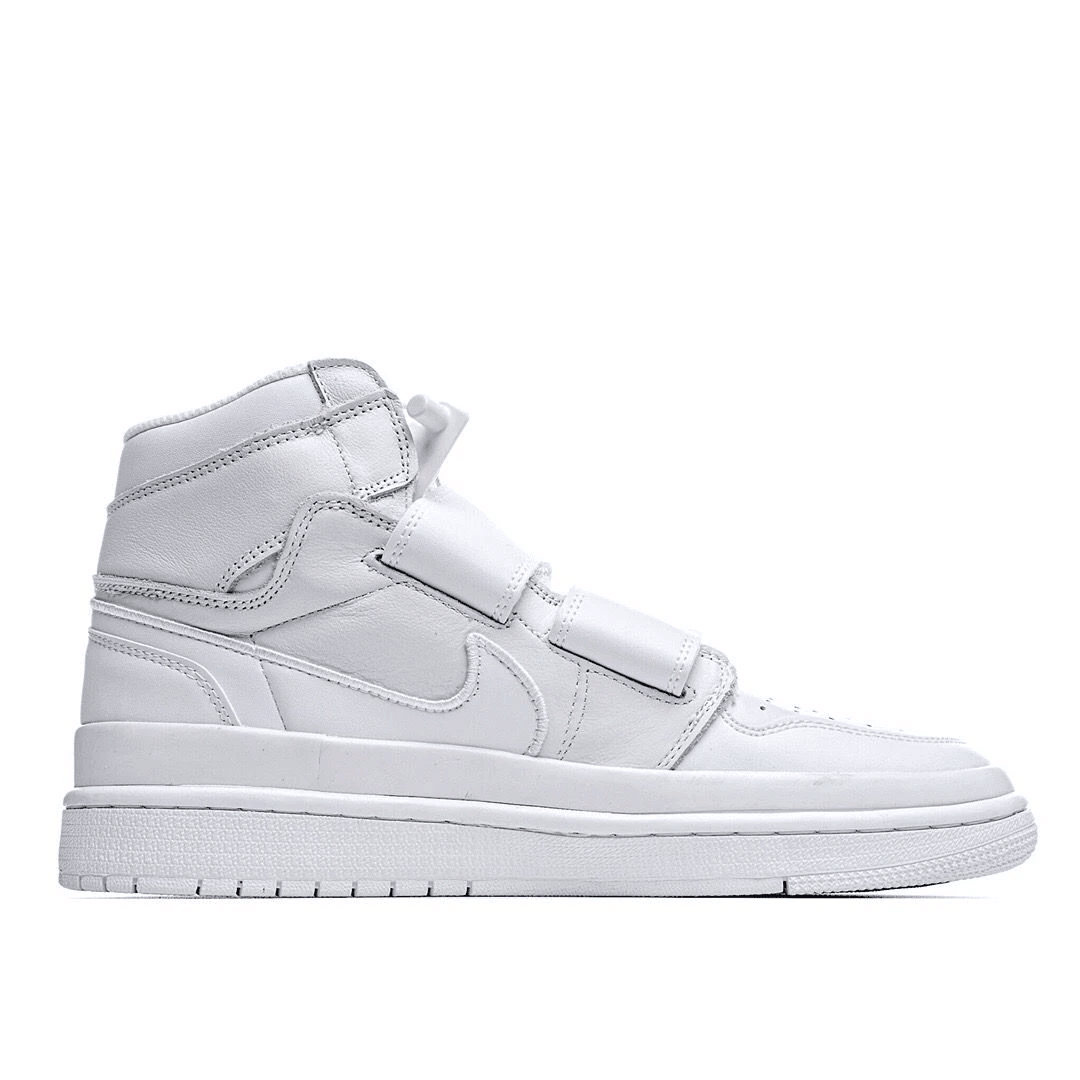 Men's Air Jordan 1 High Double Strap Full White Shoes