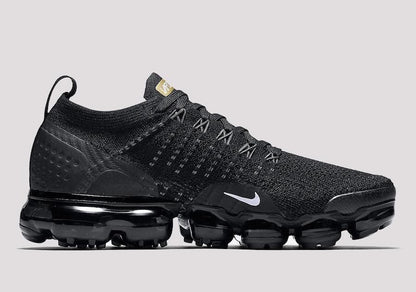 Men's Vapormax 2.0 Flyknit Black Metallic Gold Shoes