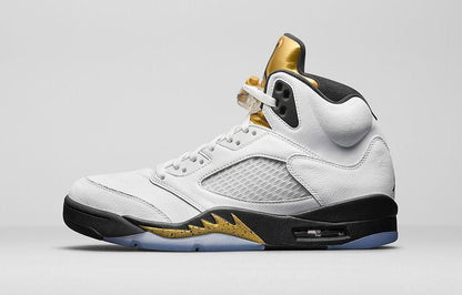 Men's Air Jordan 5 Oympic Gold Medal Shoes