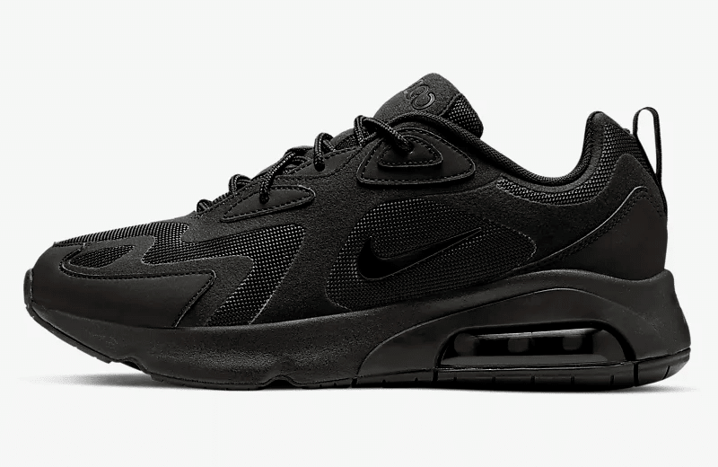 Men's Air Max 200 Triple Black Shoes