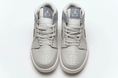 Men's Air Jordan 1 Mid Light Bone Grey Fog Shoes