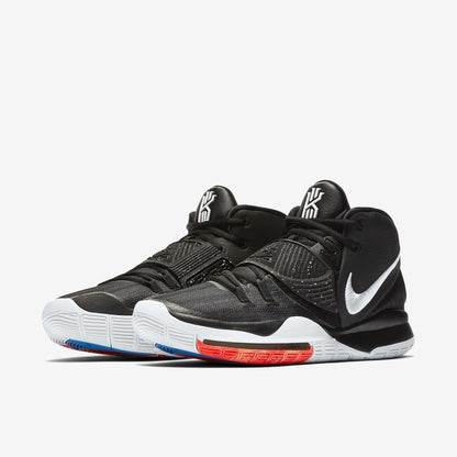 Men's Kyrie 6 Jet Black White Shoes