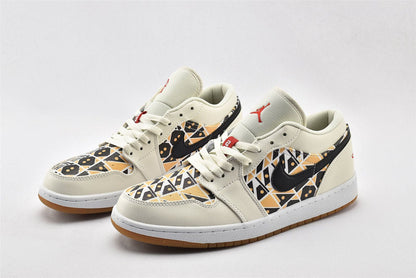 Men's Air Jordan 1 Low Sail Black Shoes