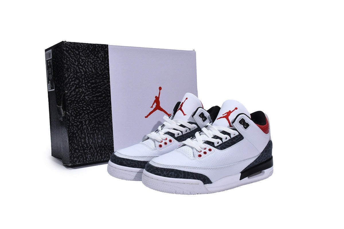 Men's Air Jordan 3 Retro SE Denim Fire Red Shoes