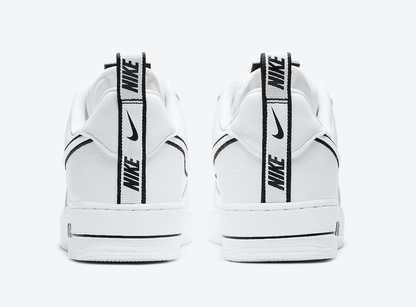 Men's Air Force 1 Low Velcro Patches and Oversized Heel Tabs White Shoes