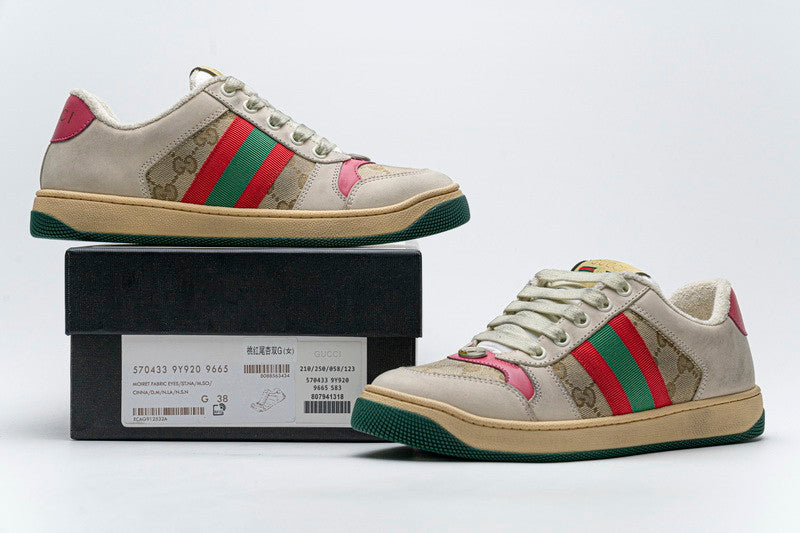 Men's Gucci Tennis 1977 Print Red Sneaker Shoes