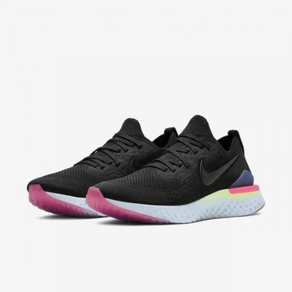 Men's Epic React Flyknit 2 Black Lime Blast Shoes