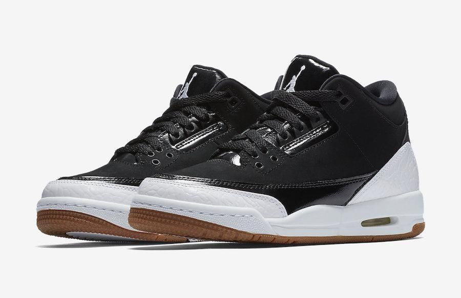Men's Air Jordan 3 Black White Gum Shoes