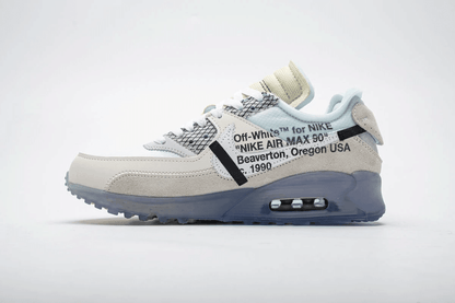 Men's Off White x Air Max 90 All White Shoes