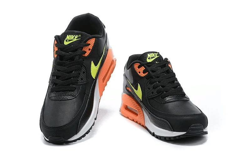 Men's Air Max 90 Black Green Orange Shoes