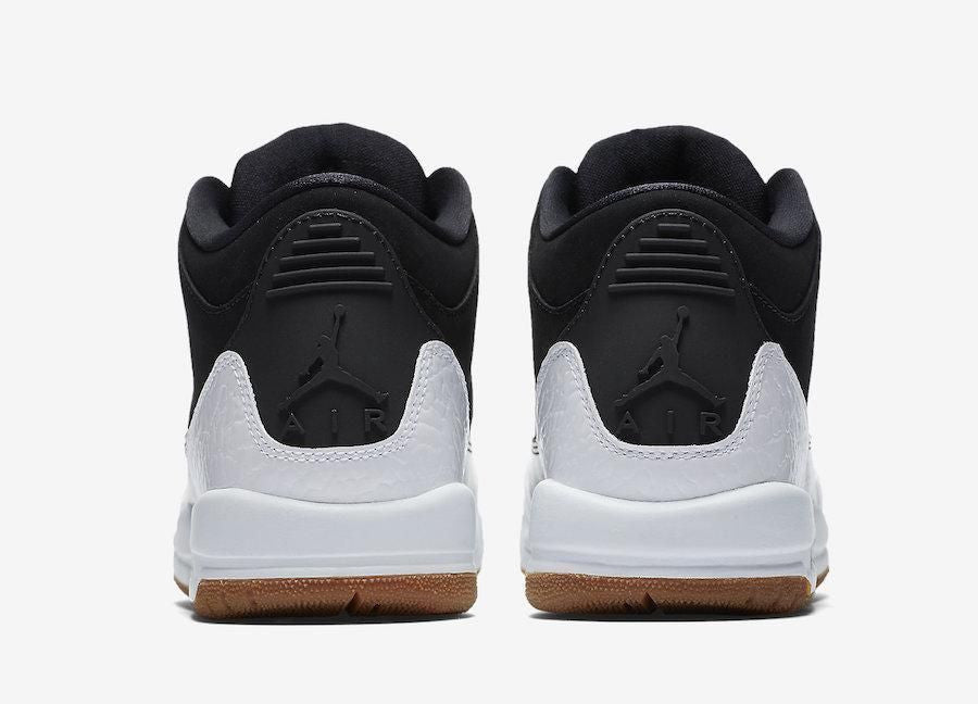 Men's Air Jordan 3 Black White Gum Shoes