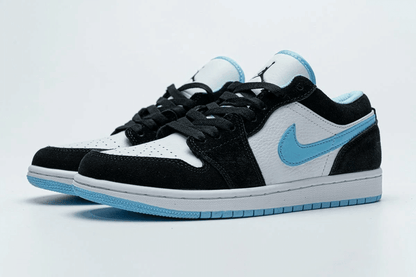 Men's Air Jordan 1 Low White Black Jade Shoes