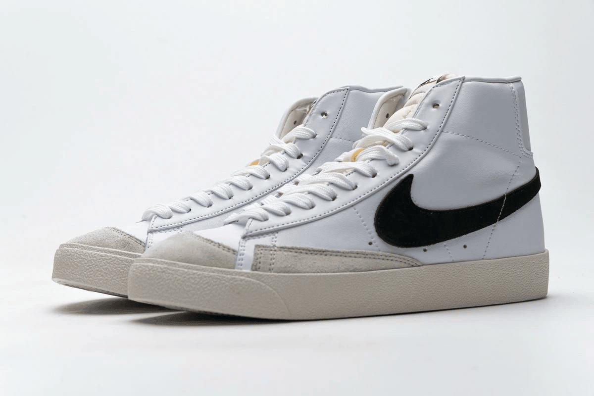 Men's Blazer Mid 77 Black White Shoes