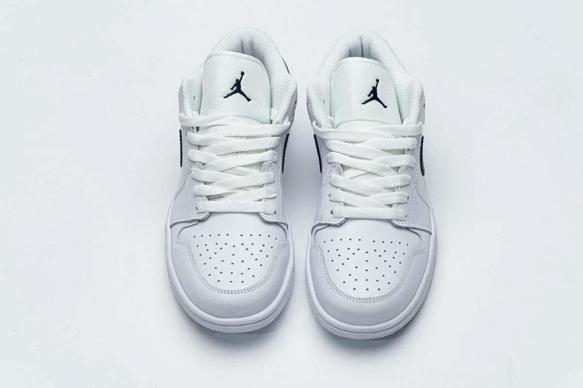 Men's Air Jordan 1 Low White Obsidian Shoes
