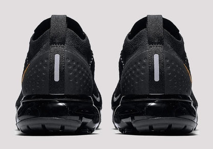 Men's Vapormax 2.0 Flyknit Black Metallic Gold Shoes