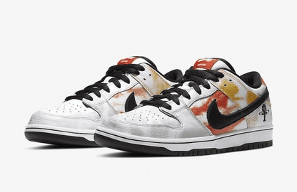 Men's SB Dunk Low Raygun Tie Dye White Shoes