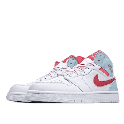 Men's Air Jordan 1 White Blue Pink Shoes