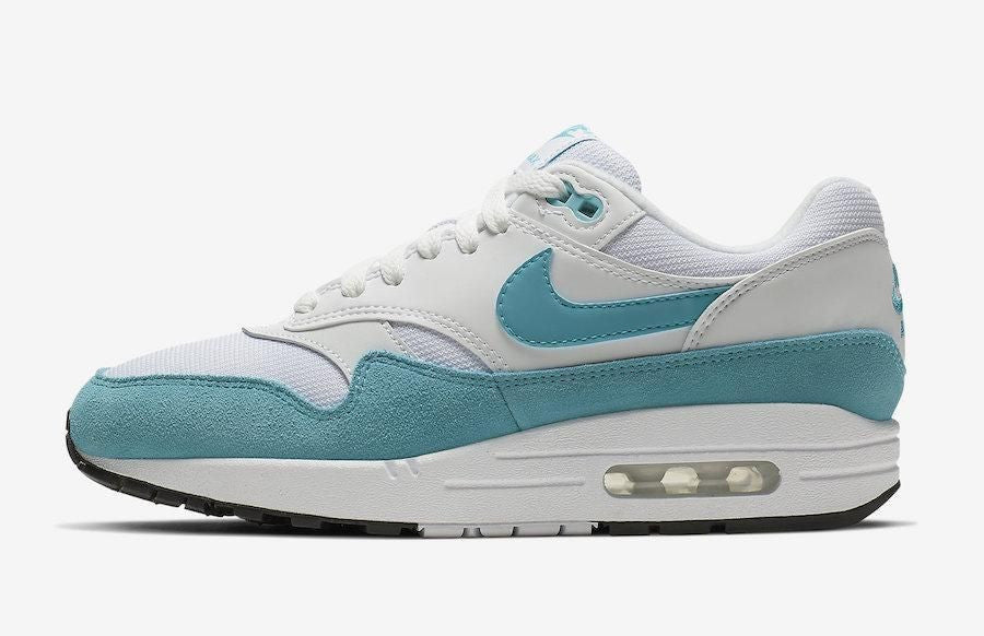 Men's Air Max 1 White Turquoise Shoes